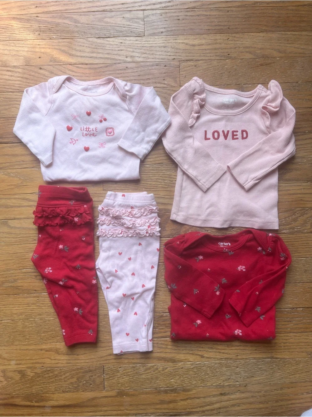 Carters Baby Girl Bundle mix and match sets size 6-9 M and 9 M